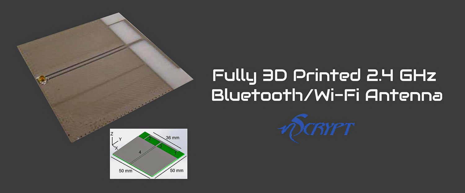 Fully 3D Printed 2.4 GHz Bluetooth/Wi-Fi Antenna