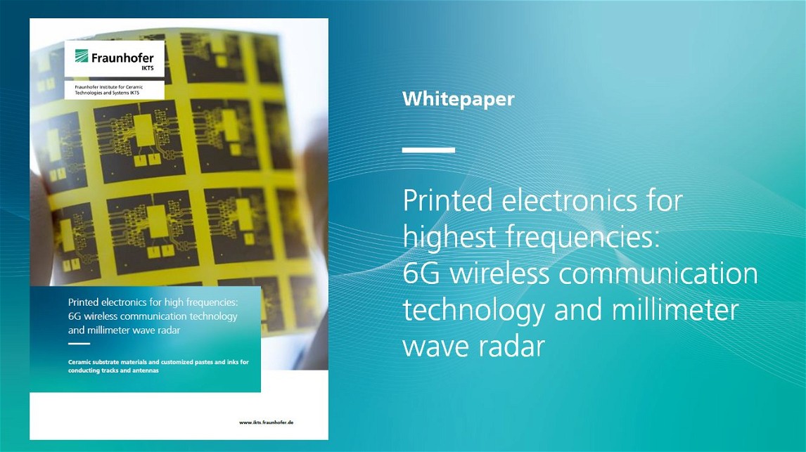 Printed Electronics For Highest Frequencies: 6G Wireless Communication Technology And Millimeter Wave Radar